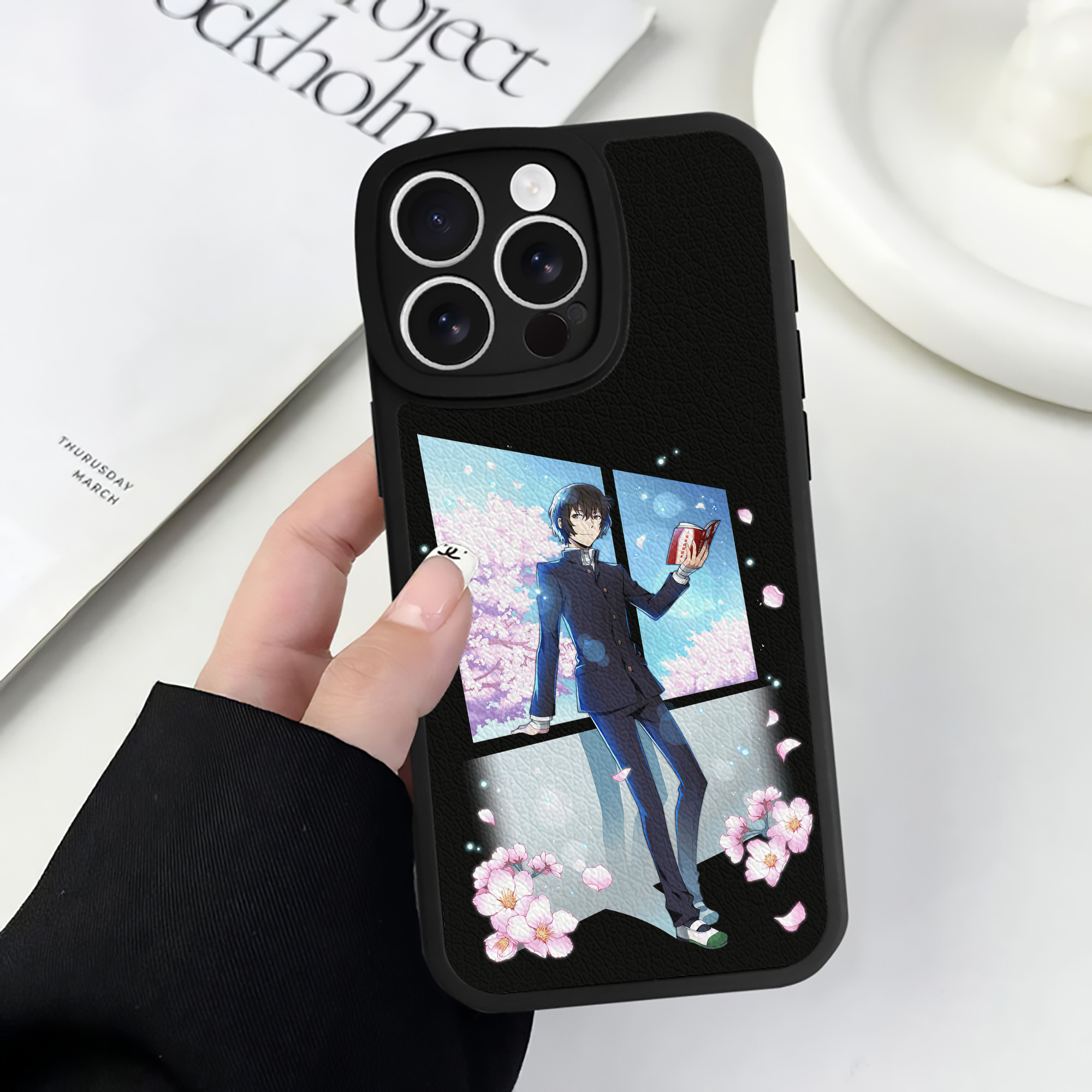 （画像用） 文豪ストレイドッグス Bungo Stray Dogs 【iPhone 16シリーズ対応】シリコンスマホケース（レザー調） 材質：シリコン